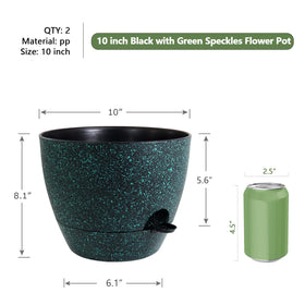 WSMKSZ black with green speckles design adds subtle decor color.
