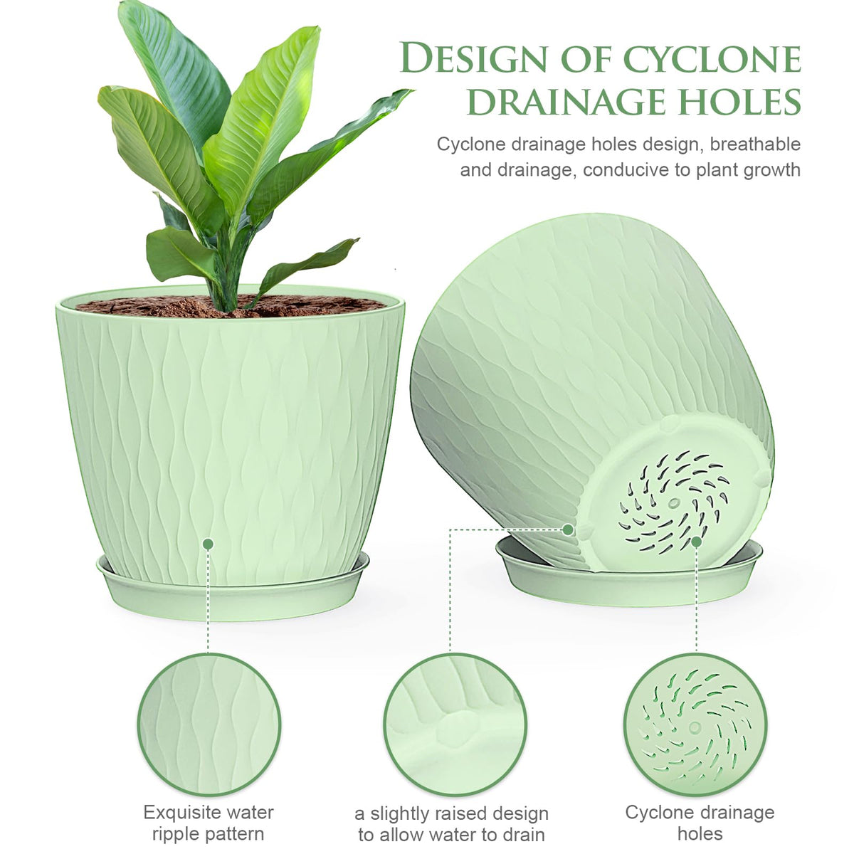 Colorful WSMKSZ plastic pots for vibrant small plants and herbs.