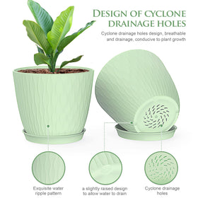 Colorful WSMKSZ plastic pots for vibrant small plants and herbs.