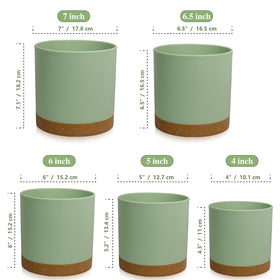 WSMKSZ 6.5-inch cylindrical planter with frosted finish for succulents.
