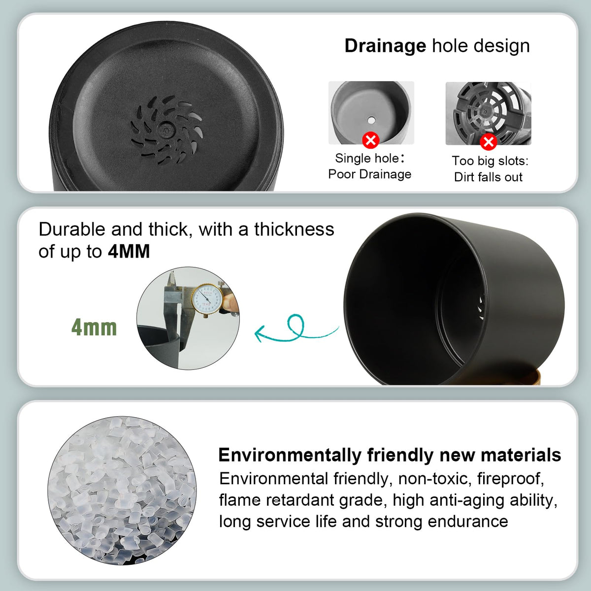 WSMKSZ cylindrical pot with detachable tray for easy cleanup of water overflow.