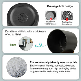 WSMKSZ cylindrical pot with detachable tray for easy cleanup of water overflow.