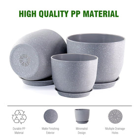 WSMKSZ drainage saucer set keeps surfaces clean and moisture controlled