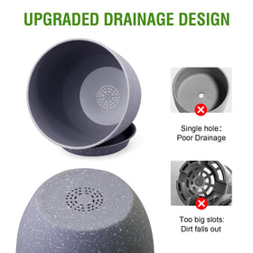 WSMKSZ pots suited for indoor and outdoor use on patios