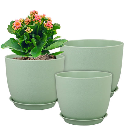 WSMKSZ 12-inch large pot with drainage holes for indoor plants.