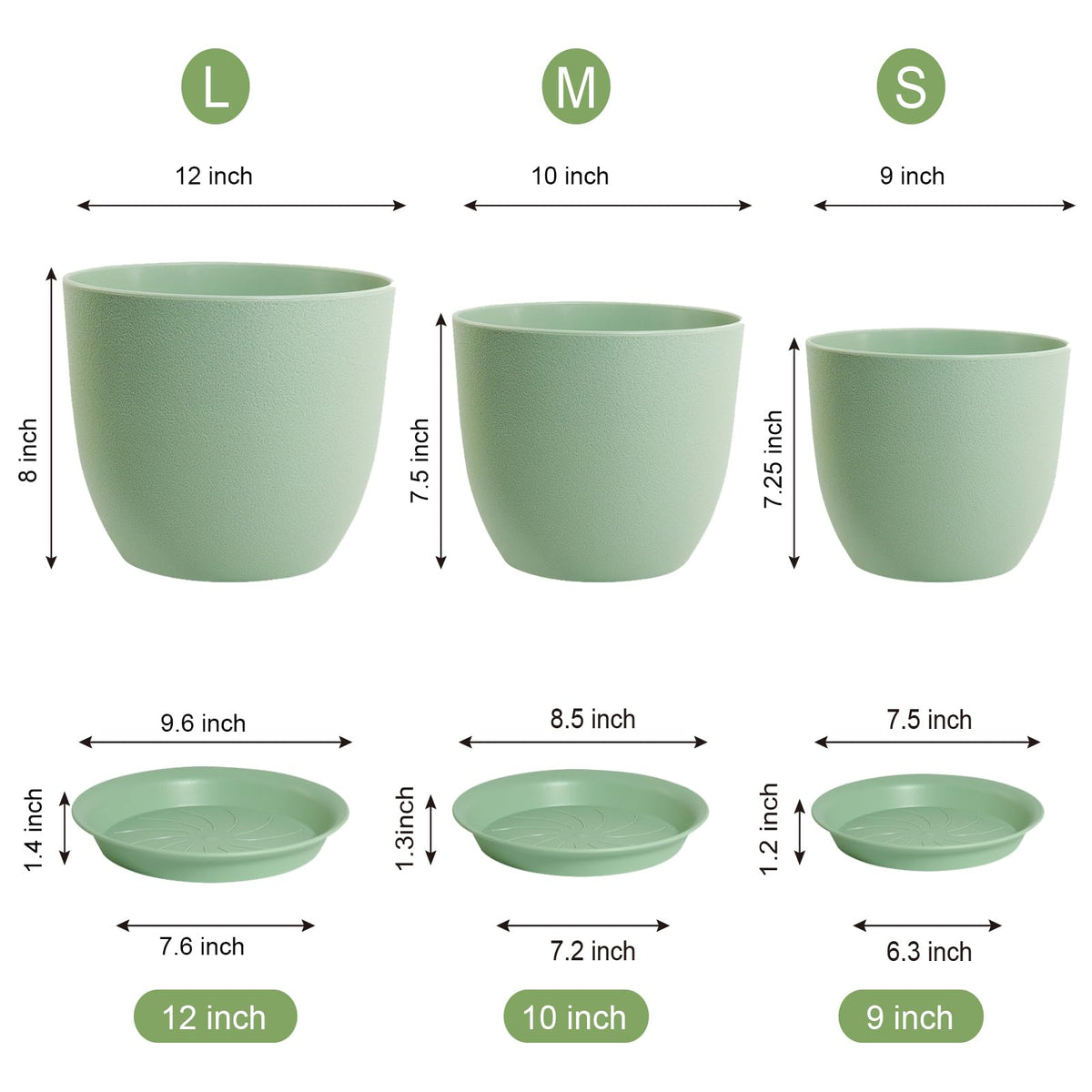 WSMKSZ 9-inch pot versatile for indoor or outdoor use.