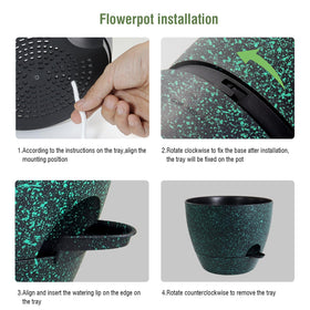 WSMKSZ lightweight, durable plastic planters for easy relocation.