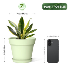 WSMKSZ matte minimalist planter fits modern indoor spaces.
