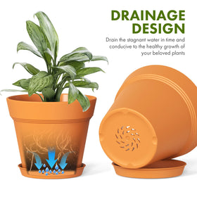 WSMKSZ matte plastic planter with a modern minimalist look.