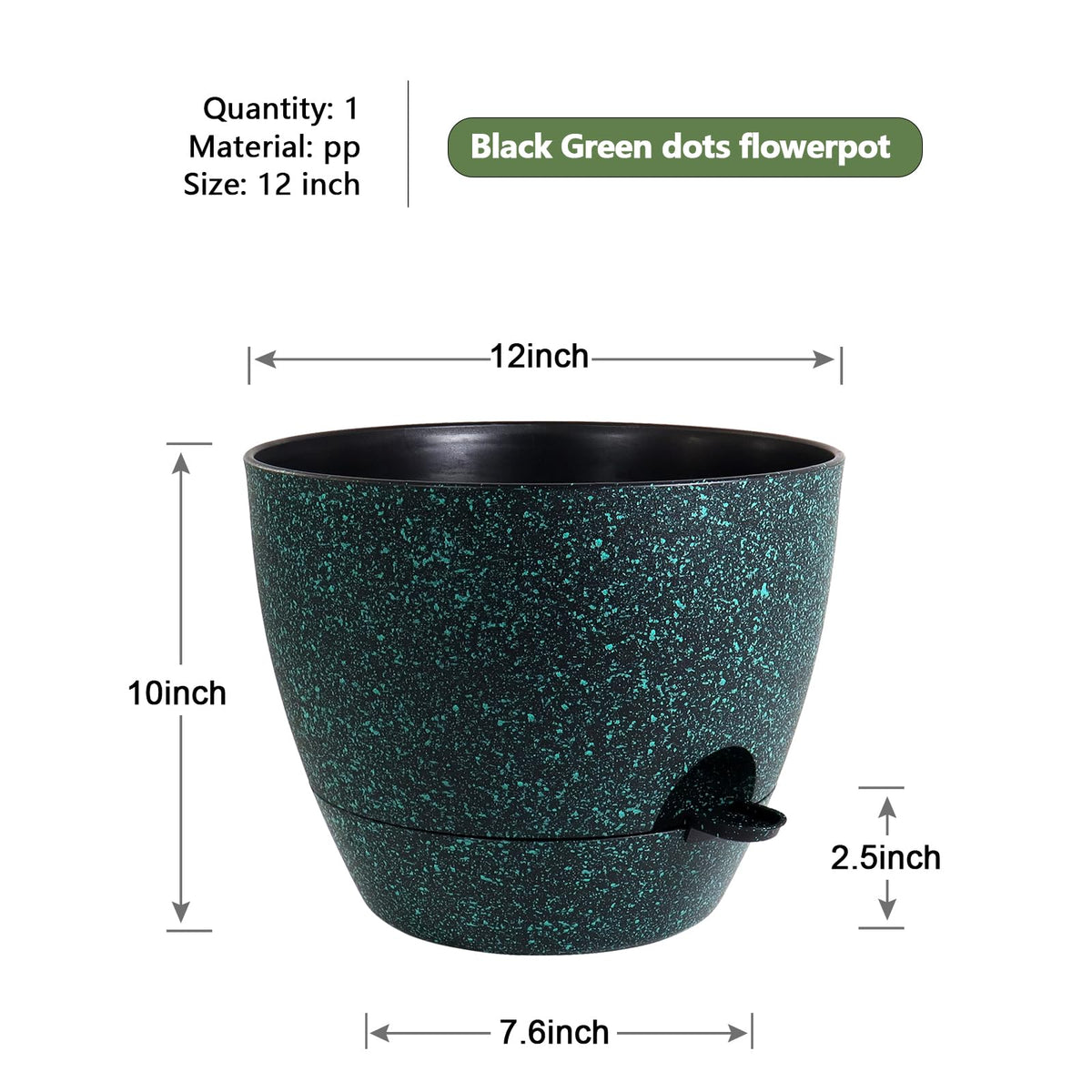 Close-up of mesh drainage holes in the WSMKSZ pot for healthy drainage.