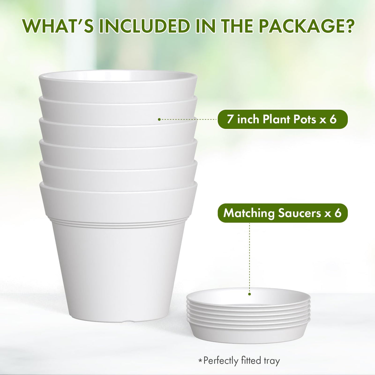WSMKSZ minimalist white pot blends with indoor and outdoor decor.