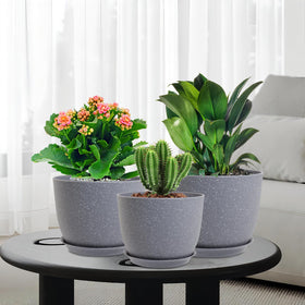 WSMKSZ speckled grey pots fit contemporary decor