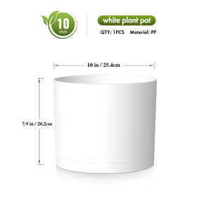 WSMKSZ pot with detachable saucer keeps surfaces clean and dry