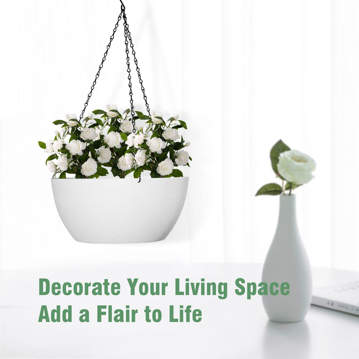 WSMKSZ two-pack planters ideal for porch and indoor decor