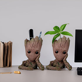 WT WINGTENG Baby Groot pot closeup emphasizes unique face planter charm.