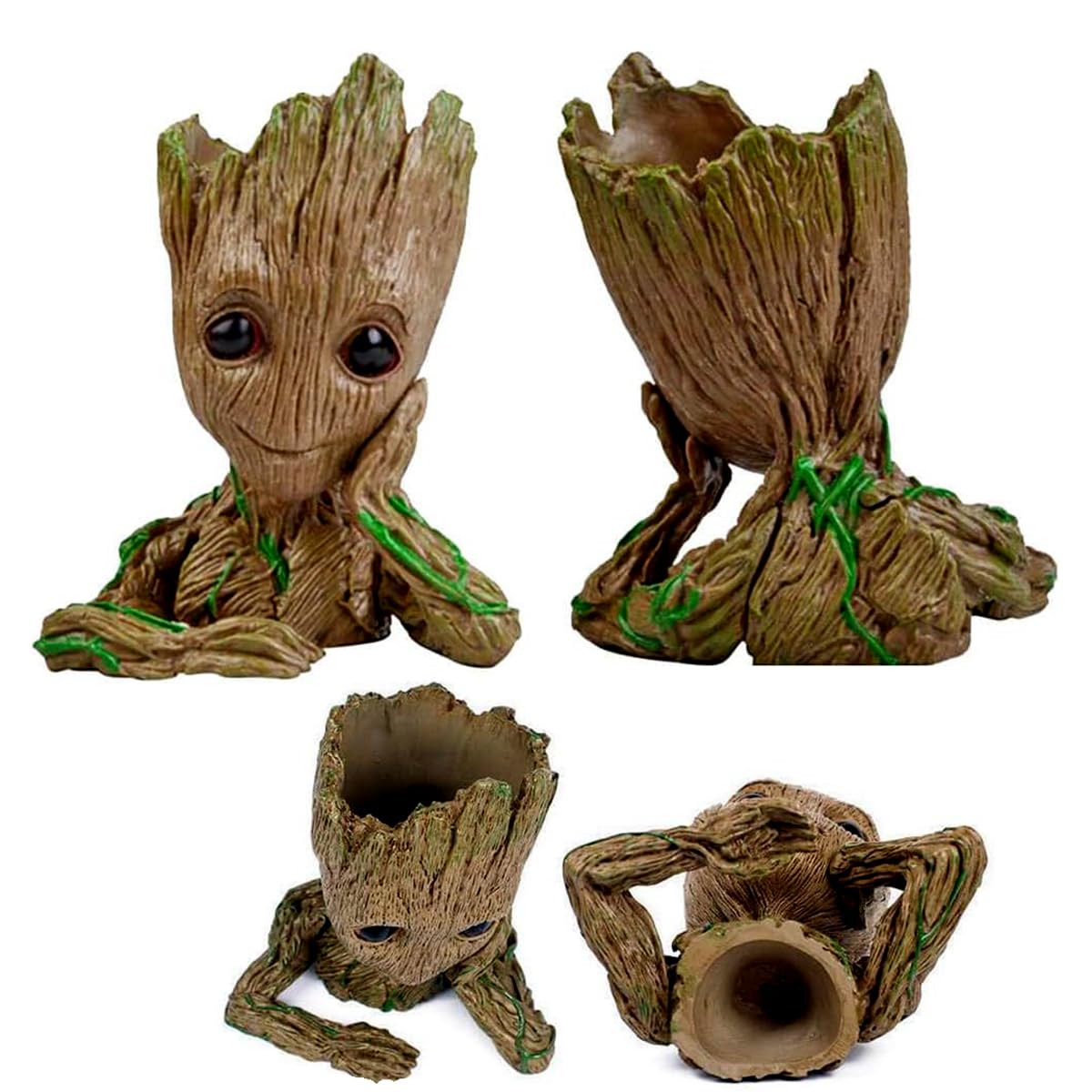 WT WINGTENG Baby Groot pot in desk setup highlights playful home office vibe.