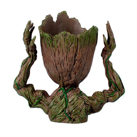 WT WINGTENG Groot planter mini-succulents creates charming desk organization and display.