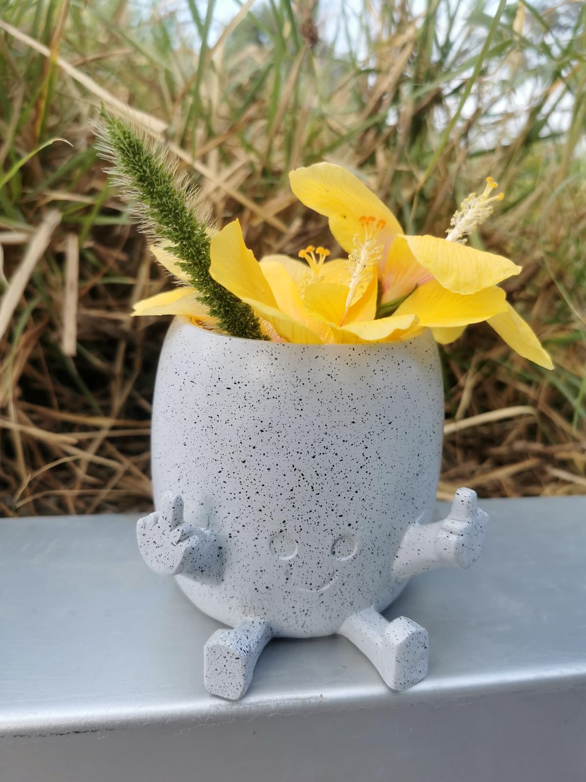 WT WINGTENG middle finger planter makes a quirky gift for plant lovers.