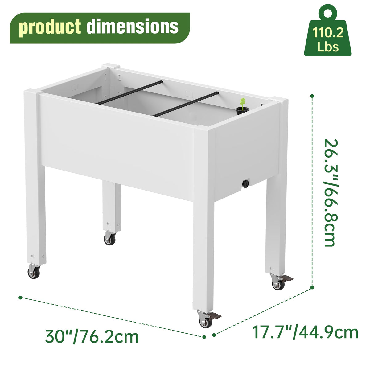 WTFGO ergonomic-height planter promotes comfortable gardening without bending.