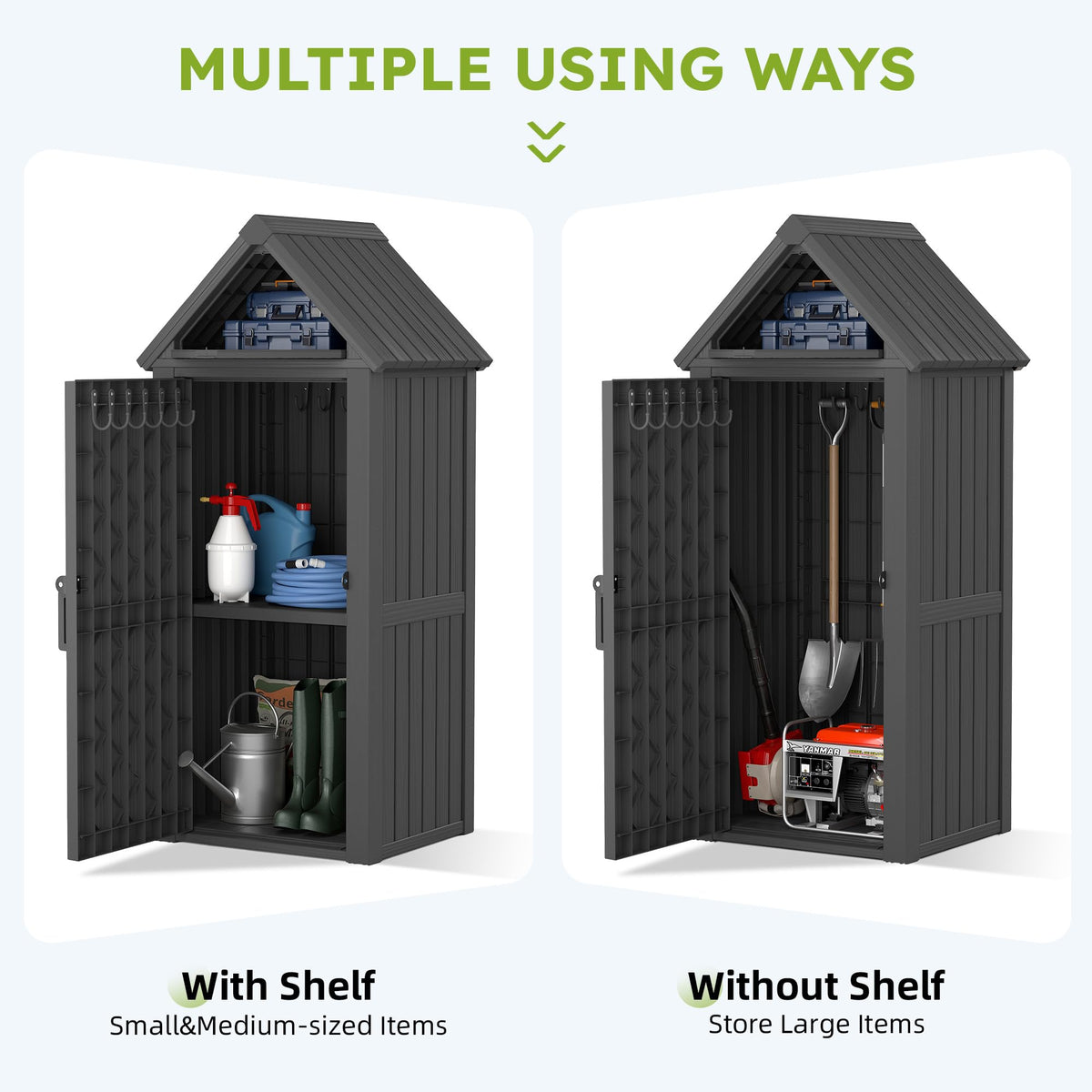 WTFGO interior with removable shelves for flexible organization
