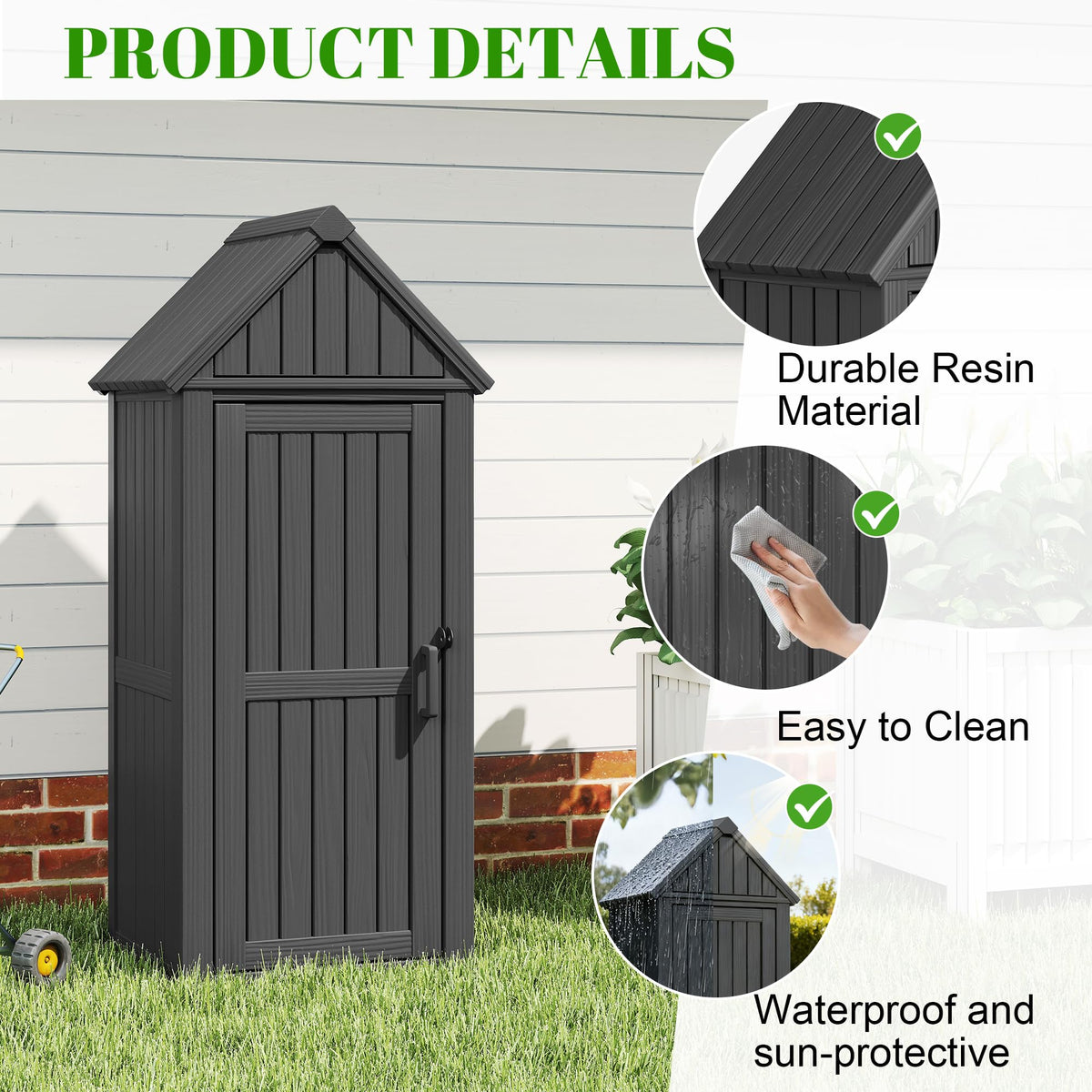 WTFGO resin cabinet material resists UV and weathering