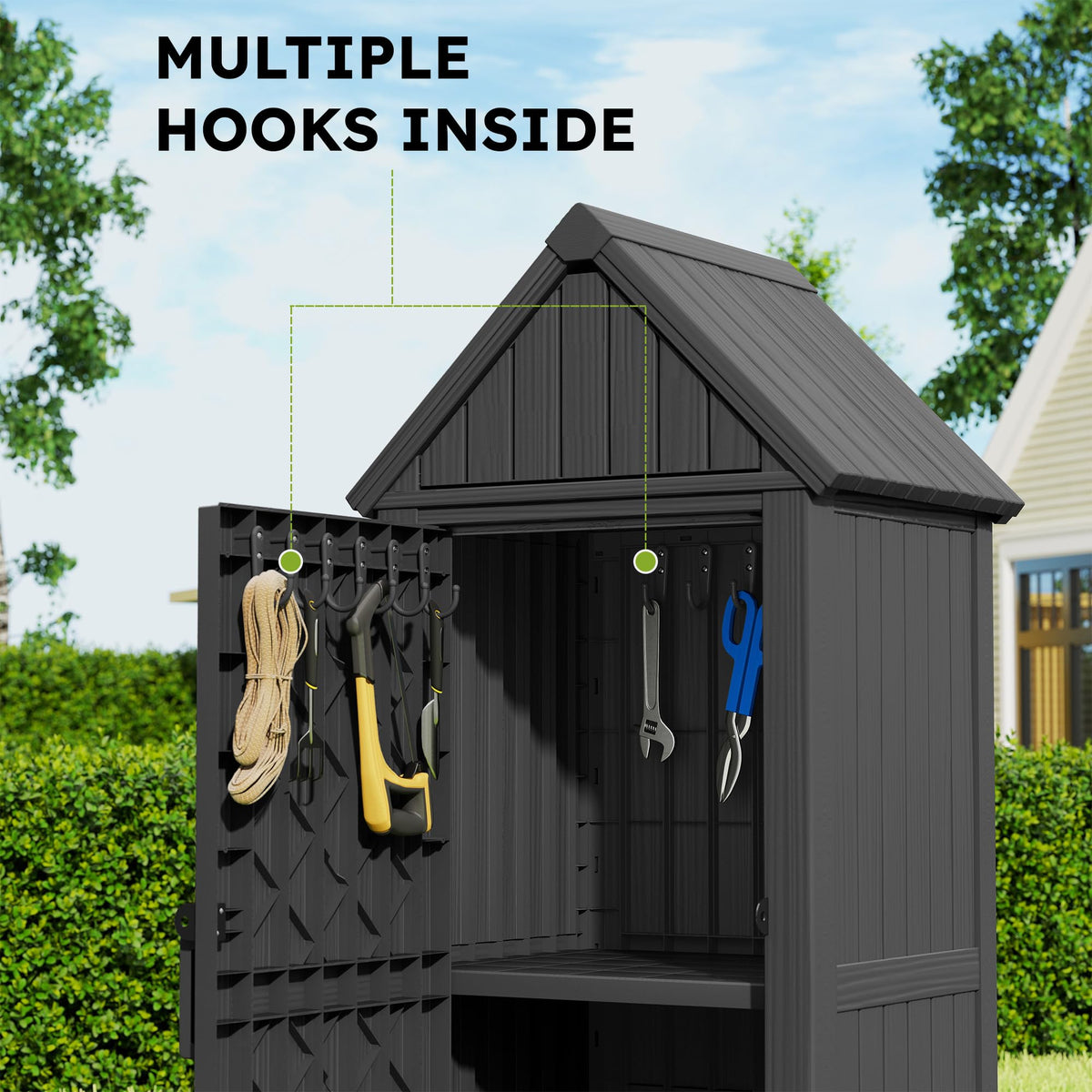 WTFGO top triangular storage area for extra small items