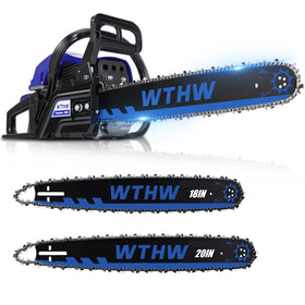 WTHW 58cc chainsaw with 20-inch felling bar for fast timber clearing