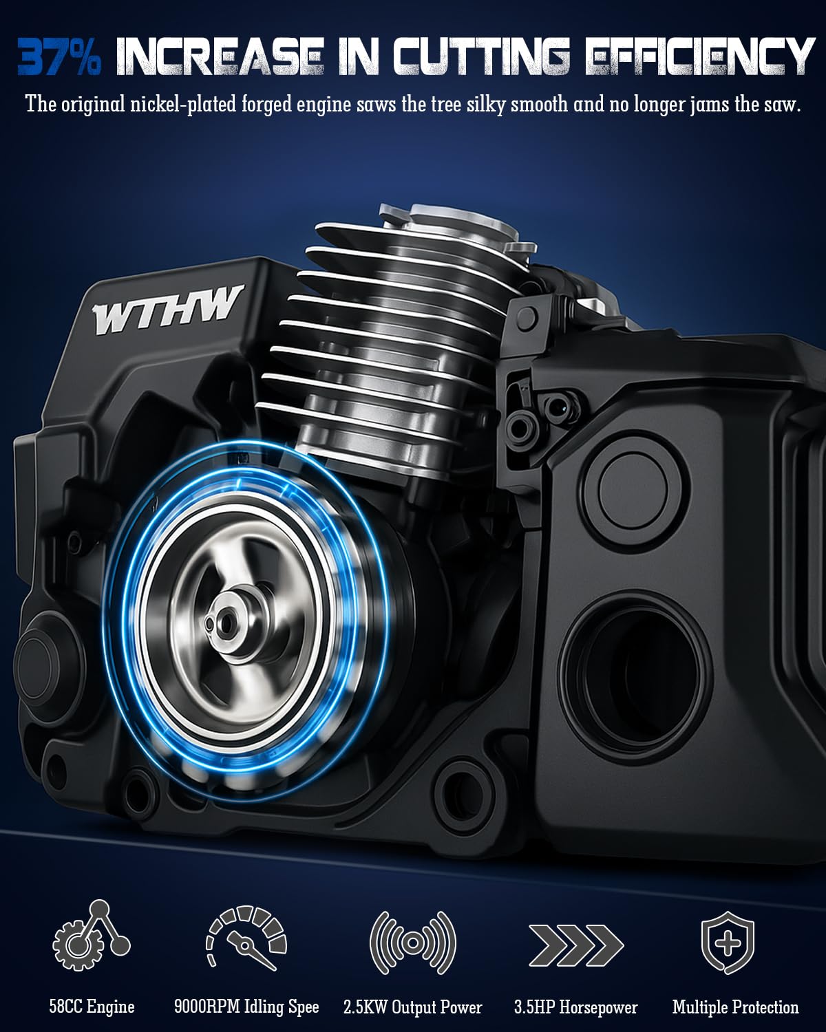 WTHW dual-spring anti-vibration system reduces operator fatigue