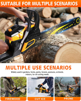 WTHW 63CC chainsaw CDI ignition ensures easy starts in any weather