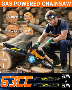 WTHW 63CC chainsaw safety features highlight fast chain brake