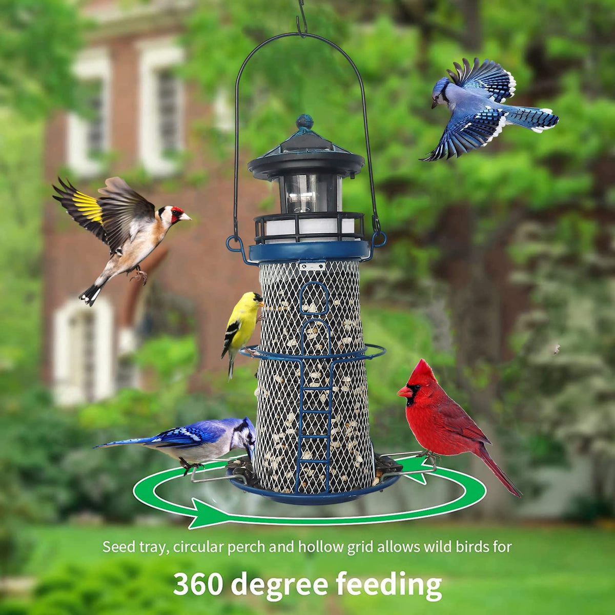 WTREEW hanging feeder suitable for patio and deck areas