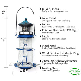 WTREEW solar powered feeder designed for easy outdoor use