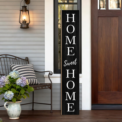 WUAHON Home Sweet Home porch sign vertical boosts curb appeal for outdoor porches.