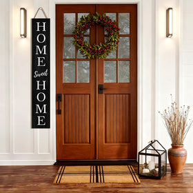 WUAHON outdoor porch sign includes hardware for quick installation.