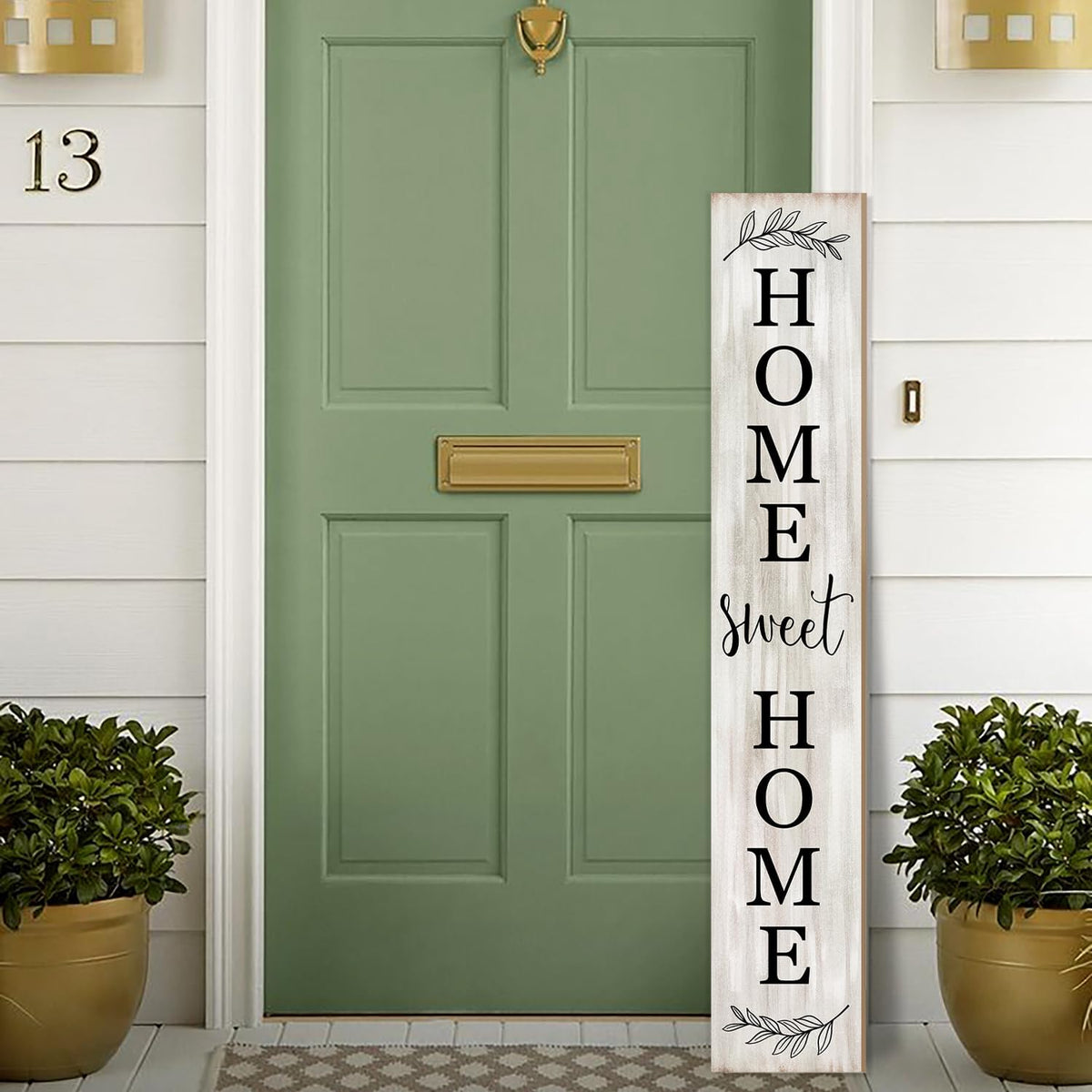 WUAHON rustic welcome décor adds warmth to front porch or patio