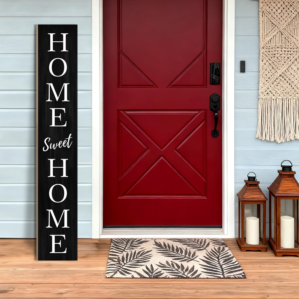 WUAHON three-panel porch sign durable design stands up to weather.