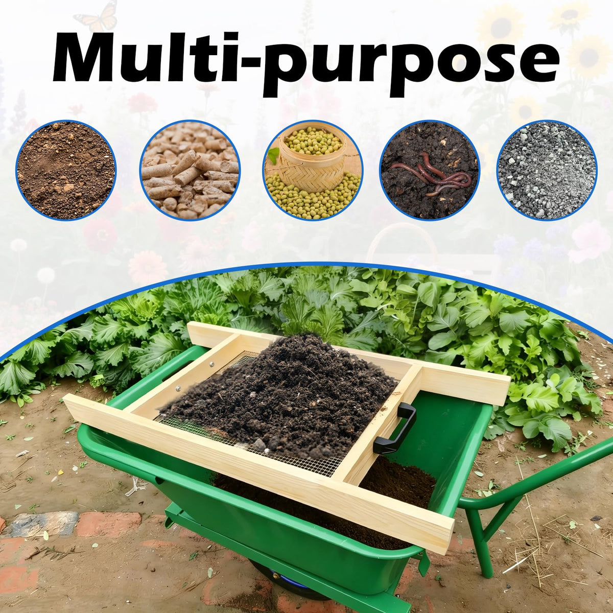 WUBOFEI durable sifter handles heavy soils and rocks in tough conditions.