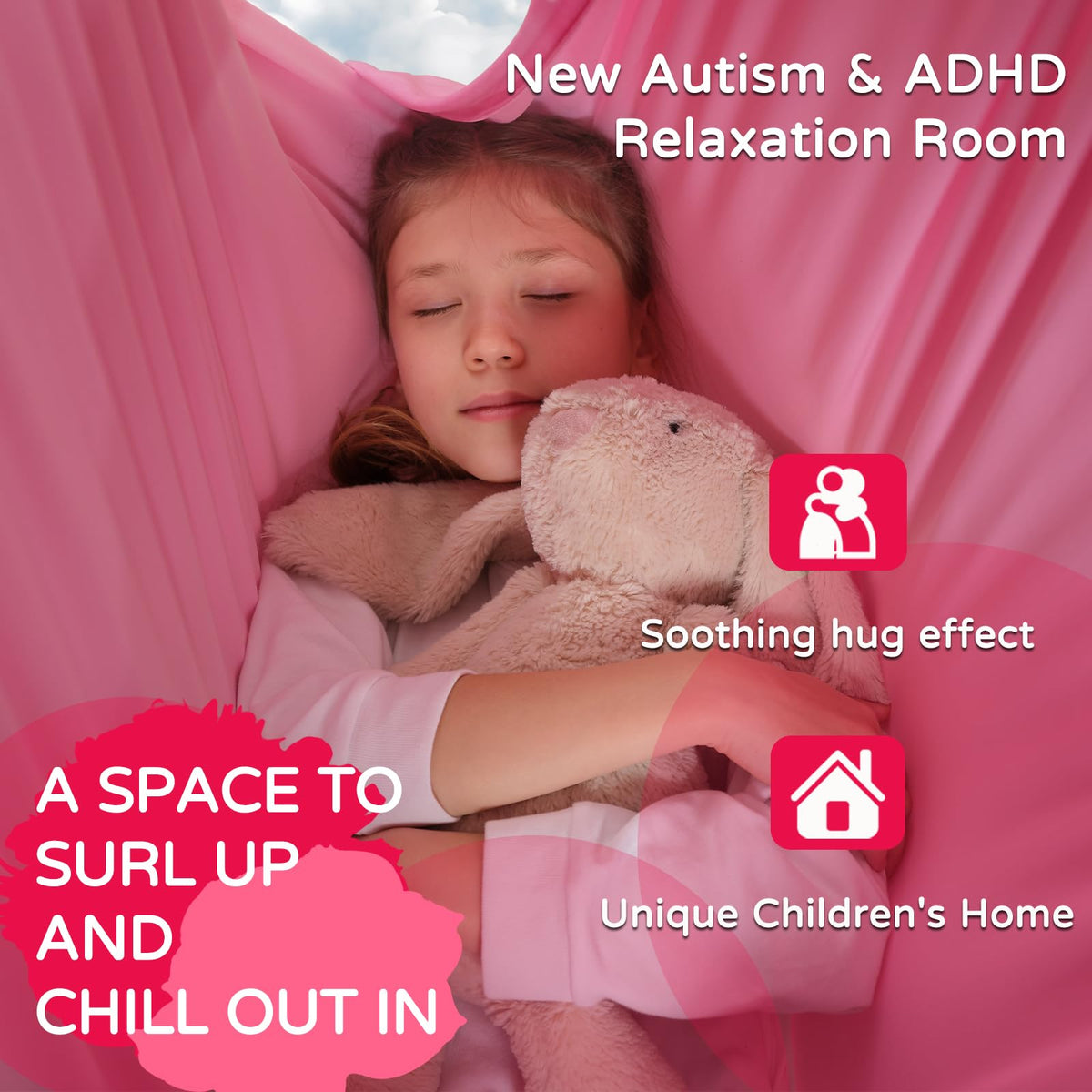 WUBOTIYU sensory swing ready for indoor or outdoor use.
