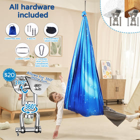 WUBOTIYU swing supports up to 300 lbs for inclusive family fun.