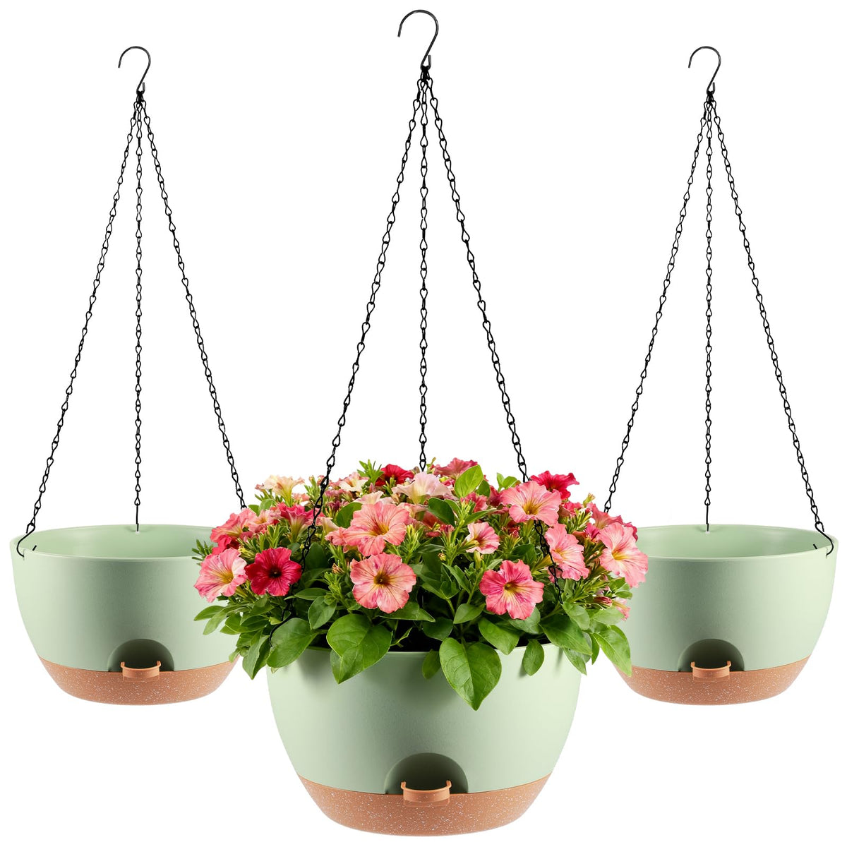 WUCEIAUU 10-inch hanging planter with self-watering base for healthy roots