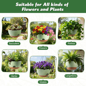 WUCEIAUU 8-inch planters suit windowsills, porches, and balconies for greenery.