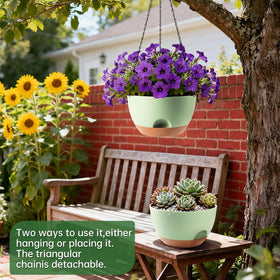 WUCEIAUU self-watering base keeps plants hydrated while you travel.
