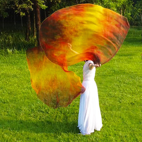Lightweight chiffon fabric adds graceful movement and color flow