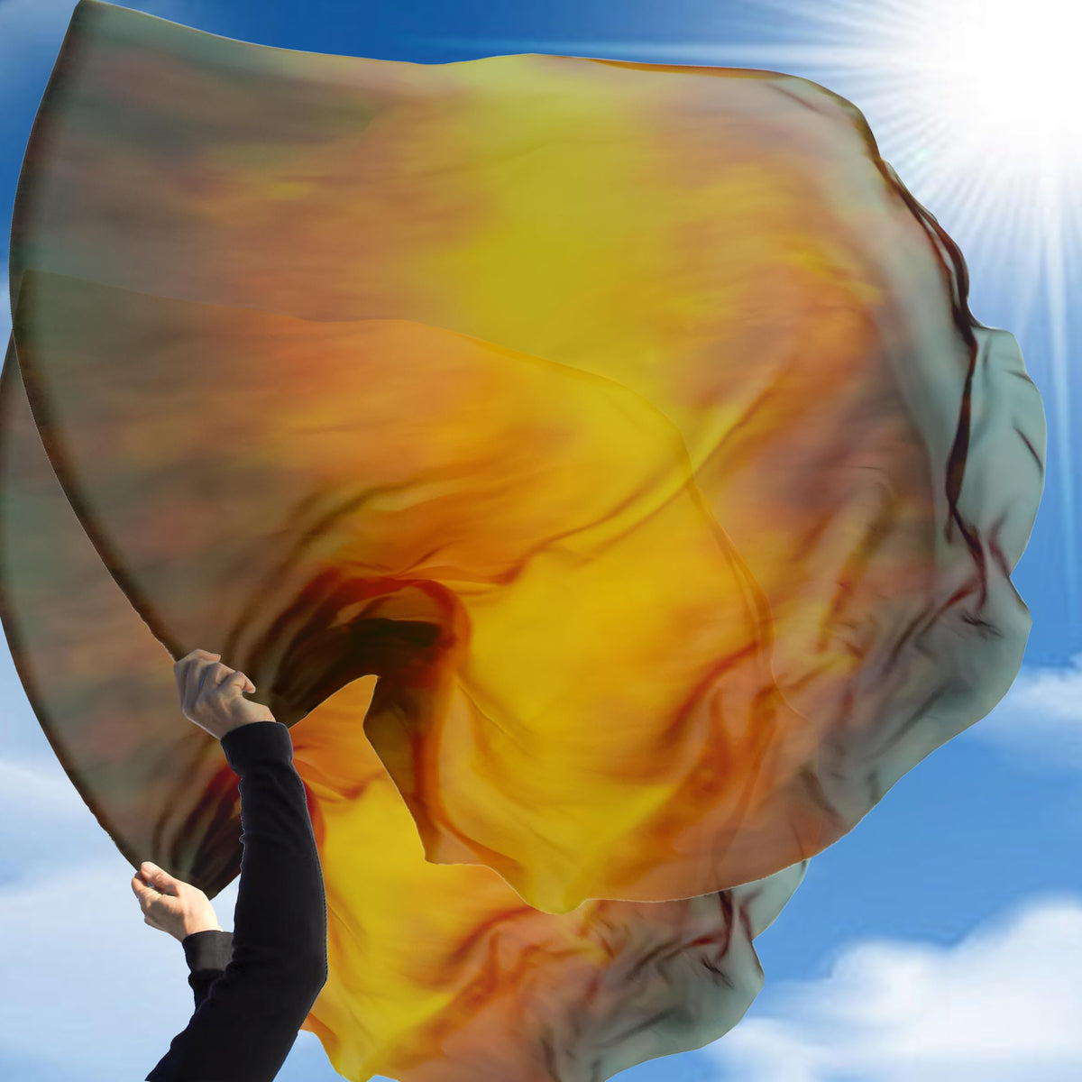 Portable 55-inch flags assemble in a minute for on-the-go worship