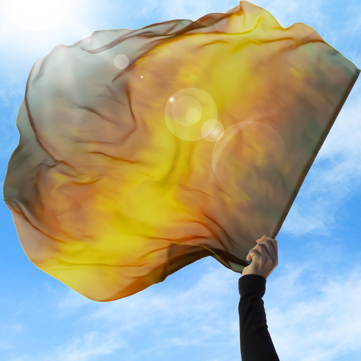 Translucent chiffon creates captivating visual effects under stage lighting