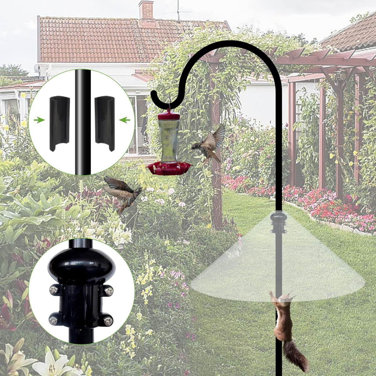 WUCYLKA Squirrel Baffle protects bird feed from pests and access attempts