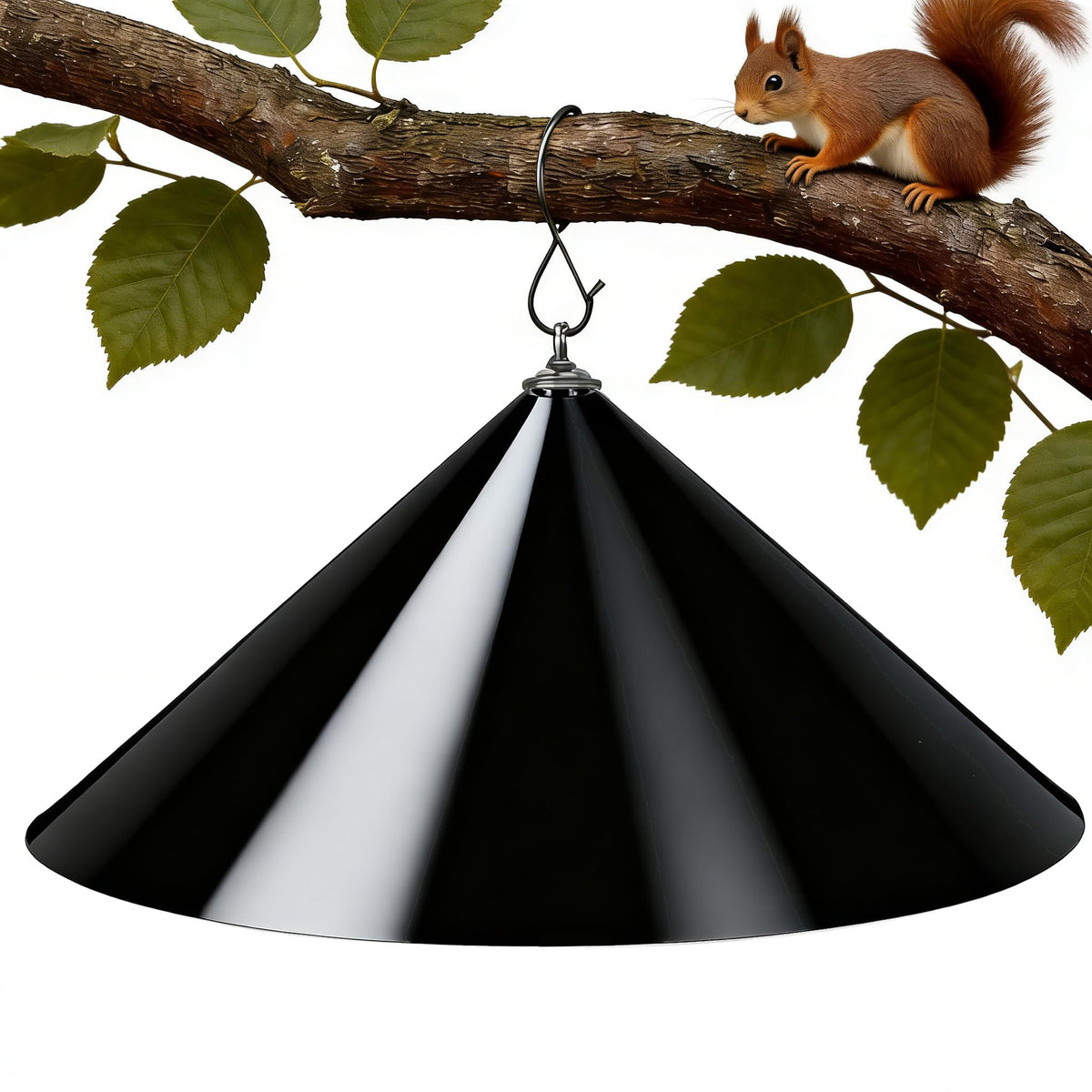 WUCYLKA squirrel-baffle on a pole-19inch shielding feeders from squirrels