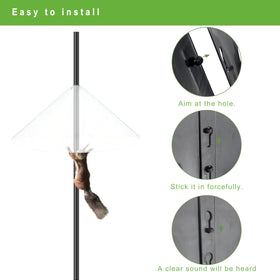 WUCYLKA Squirrel Baffle universal fit fits most poles without tools