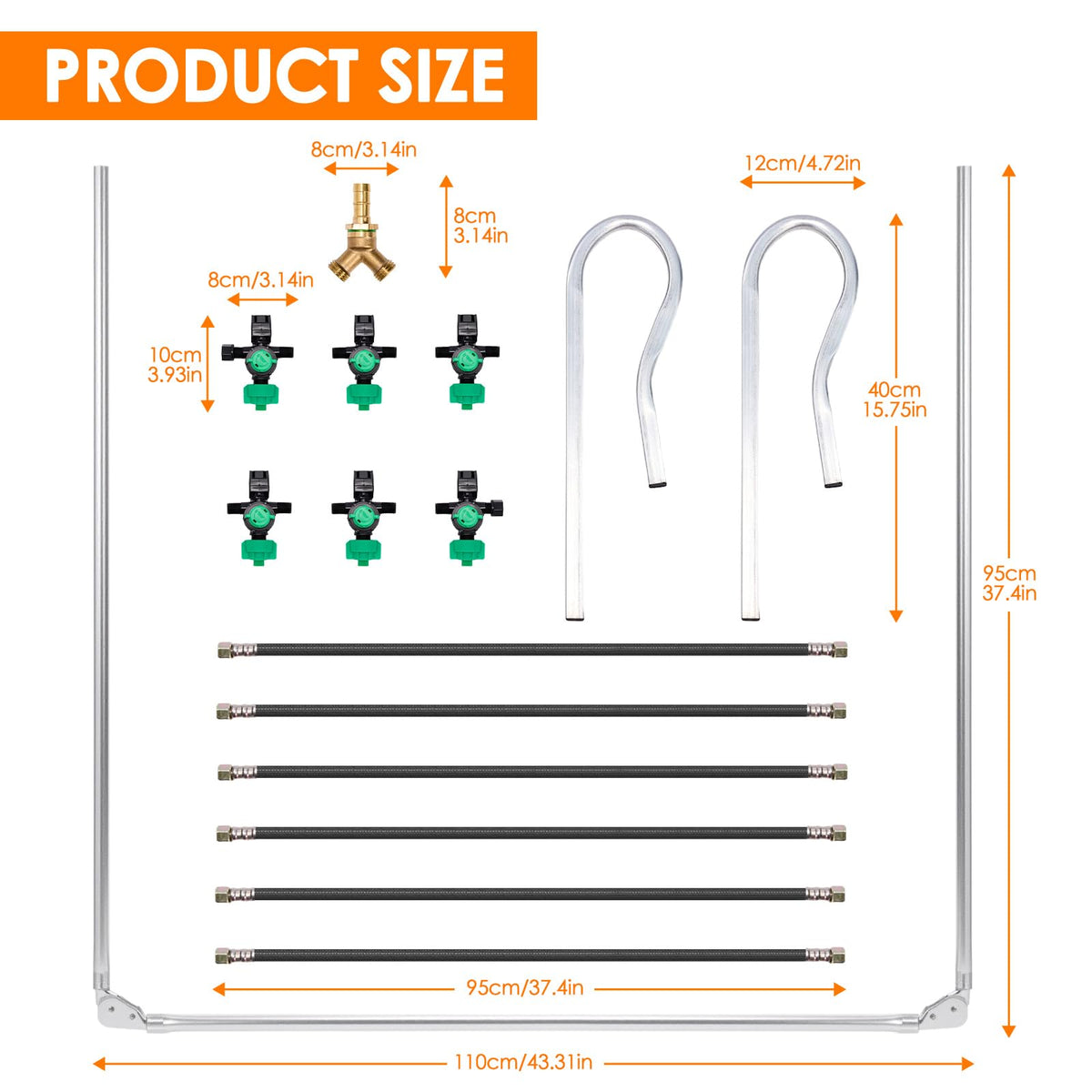 WUDIALIEN heavy-duty hooks provide tool and hose organization on the sprayer.