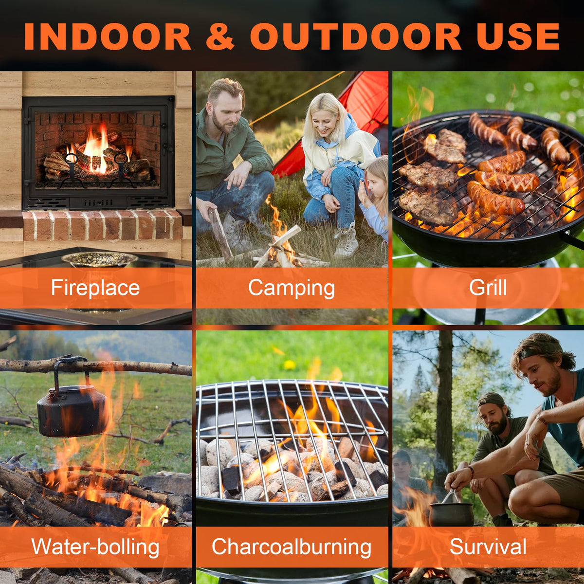 Wufoty charcoal grill starter aiding efficient grilling